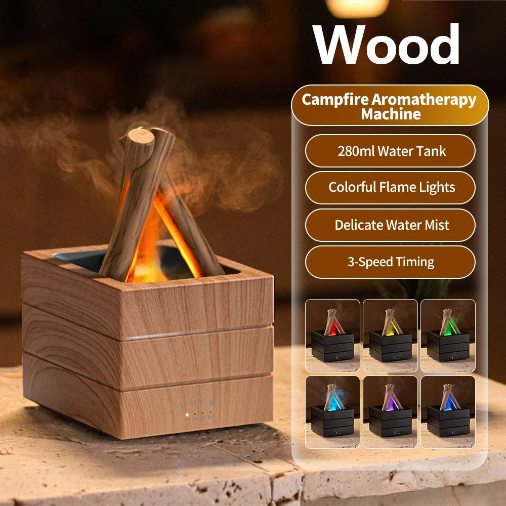 Colorful Flame Atmosphere Diffuser & Light