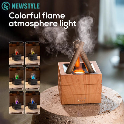 Colorful Flame Atmosphere Diffuser & Light
