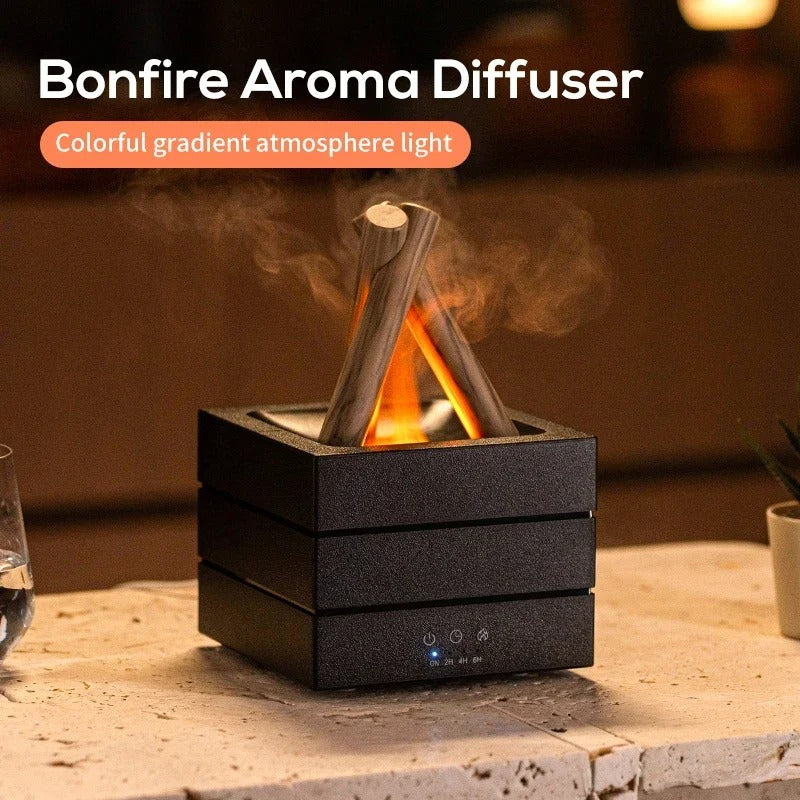 Colorful Flame Atmosphere Diffuser & Light