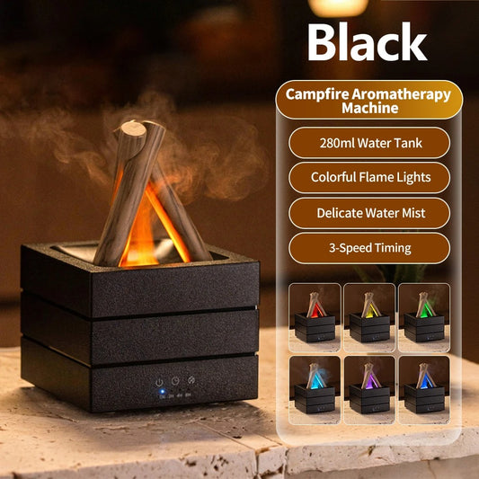 Colorful Flame Atmosphere Diffuser & Light